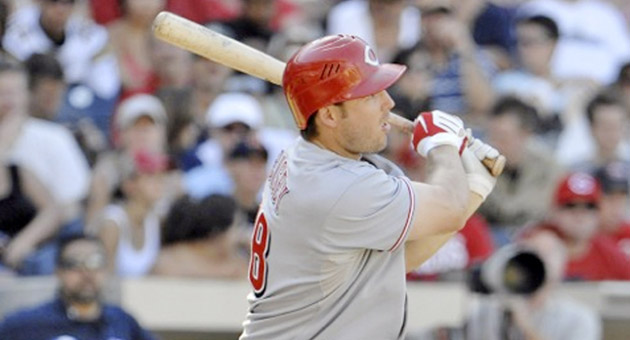 Chris Heisey connects