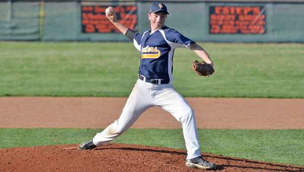 South Point pitcher Alex Whitt threw 4.2 innings of scoreless relief as the Pointers rally past Raceland 7-5 on Tuesday. (Kent Sanborn of Southern Ohio Sports Photos.com)