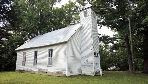 A side view of the Macedonia Missionary Baptist Church shows much needed repair to the old structure that was constructed in 1849.