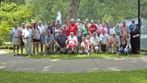 Former University of Rio Grande graduates and their spouses gathered for a reunion at Ashland’s Central Park on Sunday, June 23. (The Ironton Tribune / Jimmy Walker)