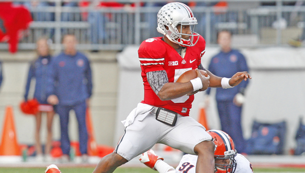 Ohio State quarterback Braxton Miller (5) is one of the key reasons the Buckeyes are heavy favorites to win the Big Ten championship this season. (MCT Direct Photo)