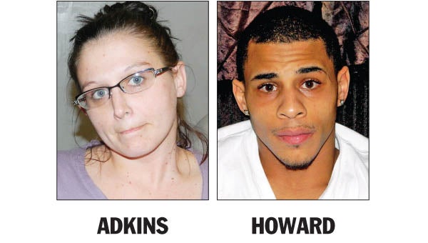 Arrested were Tiffany D. Adkins, 24 of 514 Wyanoke St., and Brendan T. Howard, 25, of 621 17th St., Huntington, W.Va.