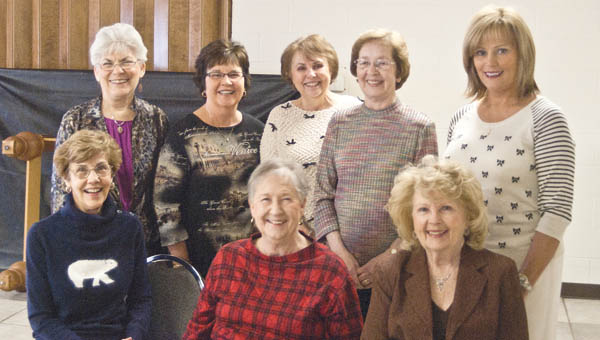 The Child Welfare Club council members from left to right- Seated: Betty Gallagher, Pat Wiseman, and Mary Wiseman. Standing: Carol Allen, Nancy Corn, Mary Jane Clouse, Pat Palmer, and Clearis Dufore.