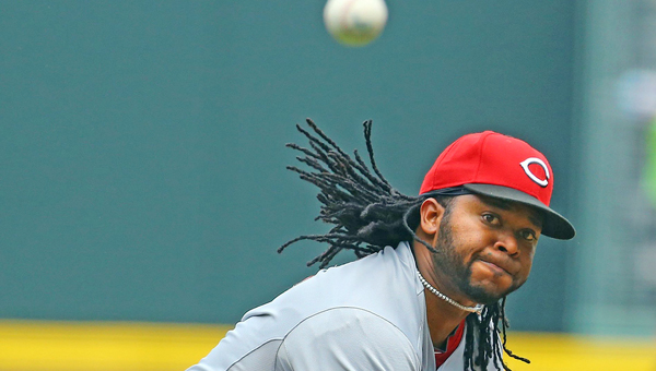 Cincinnati starter Johnny Cueto pitched eight scoreless innings but the Reds lost 1-0 to the Atlanta Braves on Sunday in 10 innings. (MCT Direct Photo)