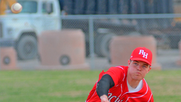 Rock Hill’s Jordan Hairston pitched a four-hitter and belted two home runs in a win over Ironton St. Joseph Wednesday. (Kent Sanborn of Southern Ohio Sports Photos)