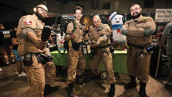 The Ghostbusters make an appearance during the Tri-State Comic Con Saturday at the Big Sandy Superstore Arena Saturday in Huntington, W.Va.
