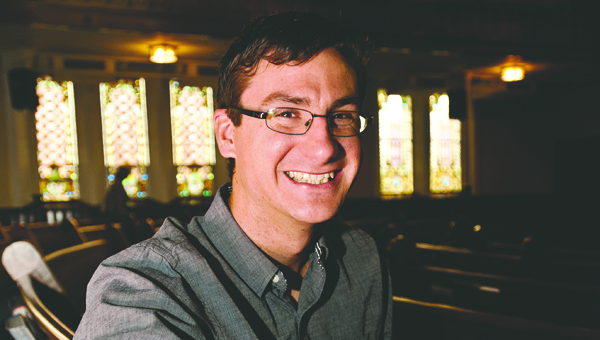 THE TRIBUNE/JESSICA ST JAMES Caleb LaFond is the new pastor at the First United Methodist Church in Ironton.