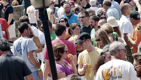 The Tribune/Jessica St. James Huntington's Rails & Ales beer festival sold out for the second straight year.