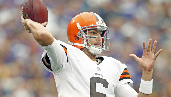 Six-year veteran Brian Hoyer was named the Cleveland Browns’ starting quarterback over rookie Johnny Manziel by coach Mike Pettine. (MCT Direct Photos)
