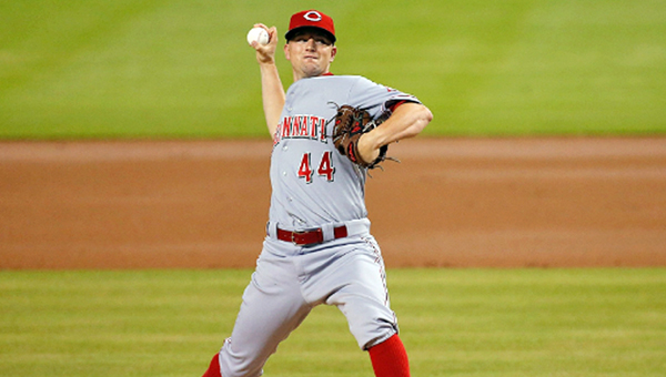 Pitcher Mike Leake struggled with his control but still only allowed one run in six innings as he won his ninth game and the Cincinnati Reds beat the Miami Marlins 7-3 Sunday. (Courtesy of the Cincinnati Reds.com)
