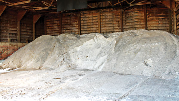 Doug Cade, Lawrence County Engineer, said the county will have about 1,200 tons of salt on hand to combat icy roads this winter.