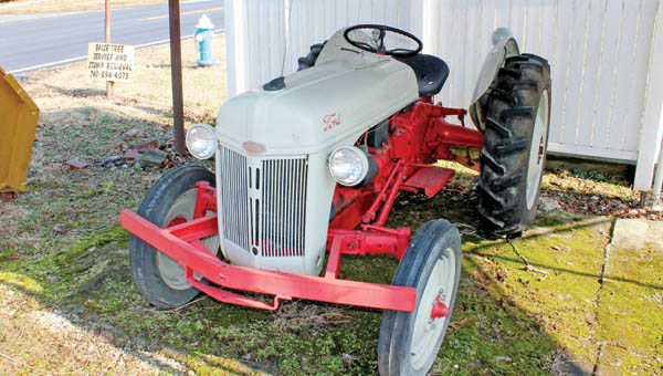 1947 model tractor built from scratch by Clarence Ferguson at Ferguson Farm Implement on Township Road 1213 in Chesapeake.