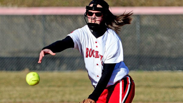 Rock Hill Redwomen pitcher Jill Hairston fires a strike to a batter. Rock Hill beat Northwest 5-3 on Monday. (Kent Sanborn of Southern Ohio Sports Photos)