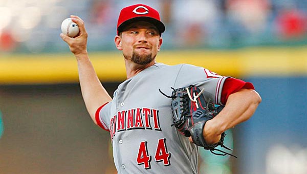 Cincinnati Reds’ pitcher Mike Leake threw eight shutout innings and hit a home run in a 5-1 win over the Atlanta Braves on Thursday. (Photo Courtesy of The Cincinnati Reds)