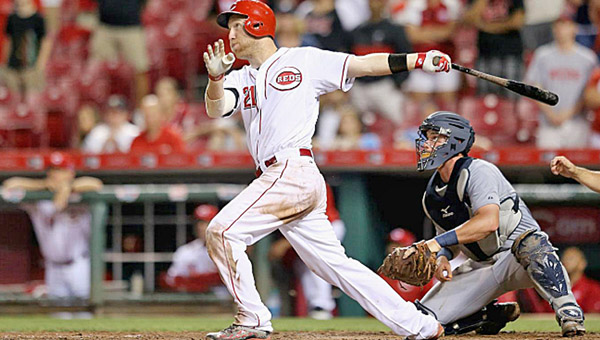 Cincinnati Reds’ Todd Frazier belted two home runs on Wednesday including this grand slam with two outs in the 13th inning to beat the Detroit Tigers 8-4. Frazier now has 22 home runs on the season. (Courtesy of The Cincinnati Reds.com)