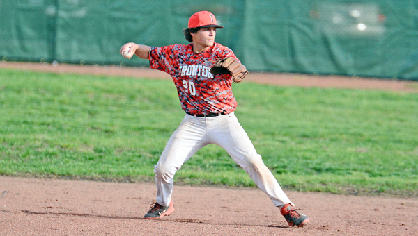 Ironton Fighting Tigers’ senior infielder Luke Diamond sets up to throw out a runner. A two-time all-district selection, Diamond signed to play baseball at Ohio Christian University in Circleville. (Kent Sanborn of Southern Ohio Sports Photos)