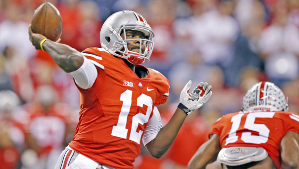 Ohio State quarterback Cardale Jones will look to give a better performance for the Buckeyes this week. Ohio State head coach Urban Meyer is still unsure if he will start Jones or J.T. Barrett. (MCT Direct Photo)