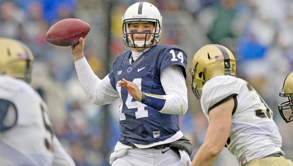Quarterback Christian Hackenberg (14) is the key to the Penn State offense when they face the Ohio State Buckeyes Saturday night in Columbus. (MCT Direct Photos)