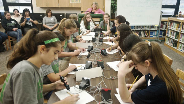 Students from South Point and Fairland Middle Schools took part in a quiz bowl challenge Wednesday in preparation for the county’s main quiz bowl in January.