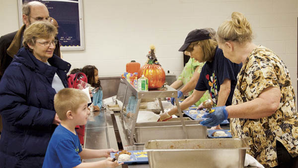 A breakfast with grandparents was offered Thursday for kindergarten students at South Point Elementary.