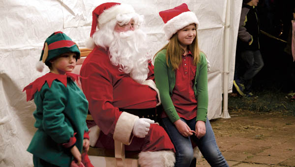 Santa Claus and helpers were on hand for the annual Christmas tree lighting event in Chesapeake on Thursday.