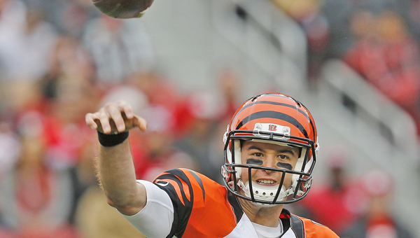 Cincinnati Bengals' quarterback AJ McCarron (5) is trying to lead the team to a win this week against Denver in order to earn a first round bye in the playoffs. (MCT Direct Photo)