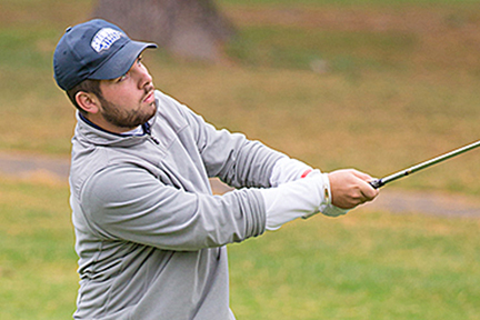 Shawnee State Bears’ senior golfer Josh Zornes watches the flight of the ball during a tournament. Zornes was named the Mid-South Conference Male Athlete of the Year. The former Ironton Fighting Tigers’ All-Ohio golfer completed his college career with several SSU records. (Photos Courtesy of Shawwnee State University)