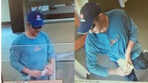 Courtesy of Ironton Police Department These photos show a man police said allegedly robbed the PNC Bank for an undetermined amount of cash on Tuesday afternoon.