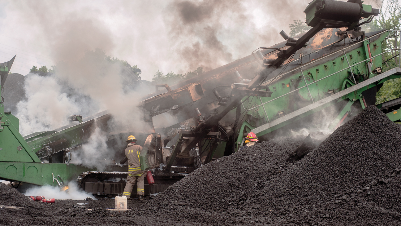 Coal fire over takes machine The Tribune The Tribune Coal fire over takes machine The Tribune The Tribune