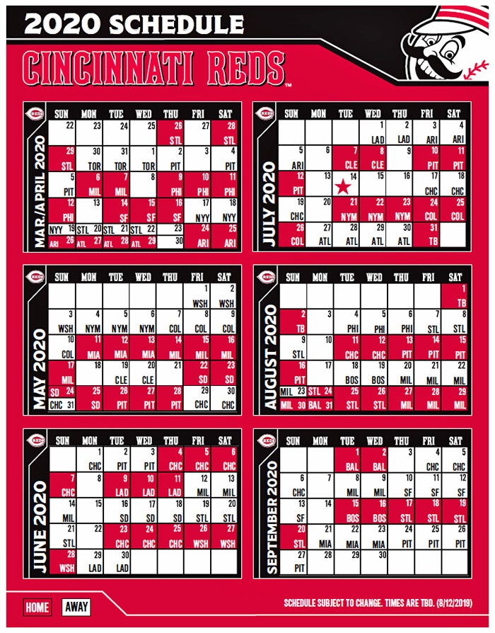 Reds announce 2020 baseball schedule The Tribune The Tribune