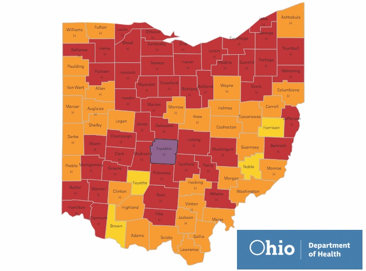 COVID19 case average in Ohio at highest in a month The Tribune The